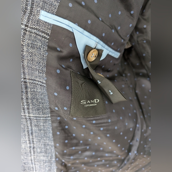 Sand Copenhagen Plaid Sport coat, 48 - Picture 4 of 4